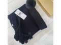 Michael Kors set čiapka + šál + rukavice čierne so strieborným logom 